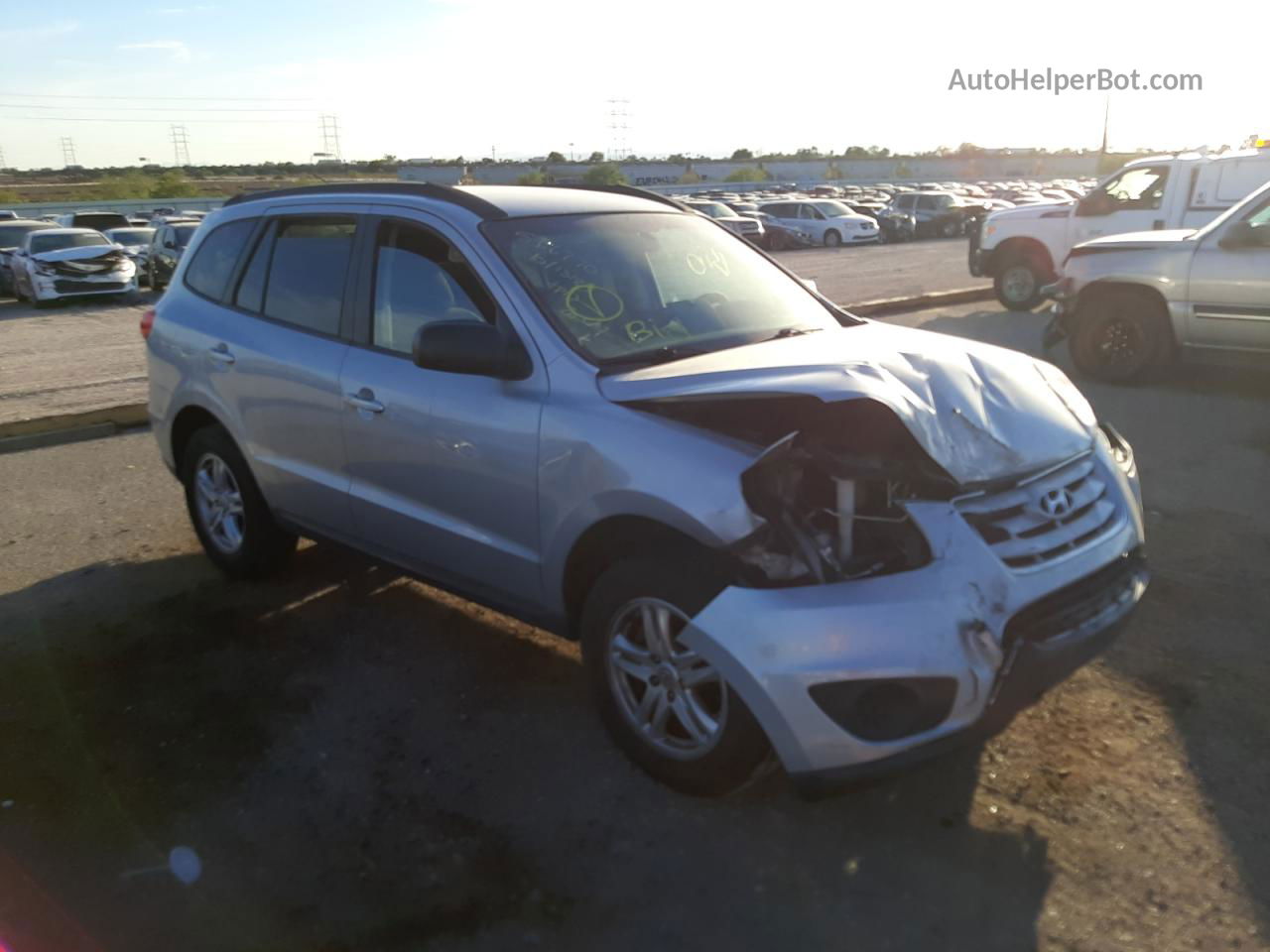 2010 Hyundai Santa Fe Gls Серебряный vin: 5NMSGDAB5AH407678