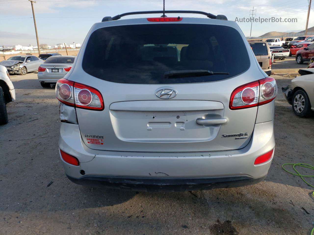 2010 Hyundai Santa Fe Gls Silver vin: 5NMSGDAB6AH351752