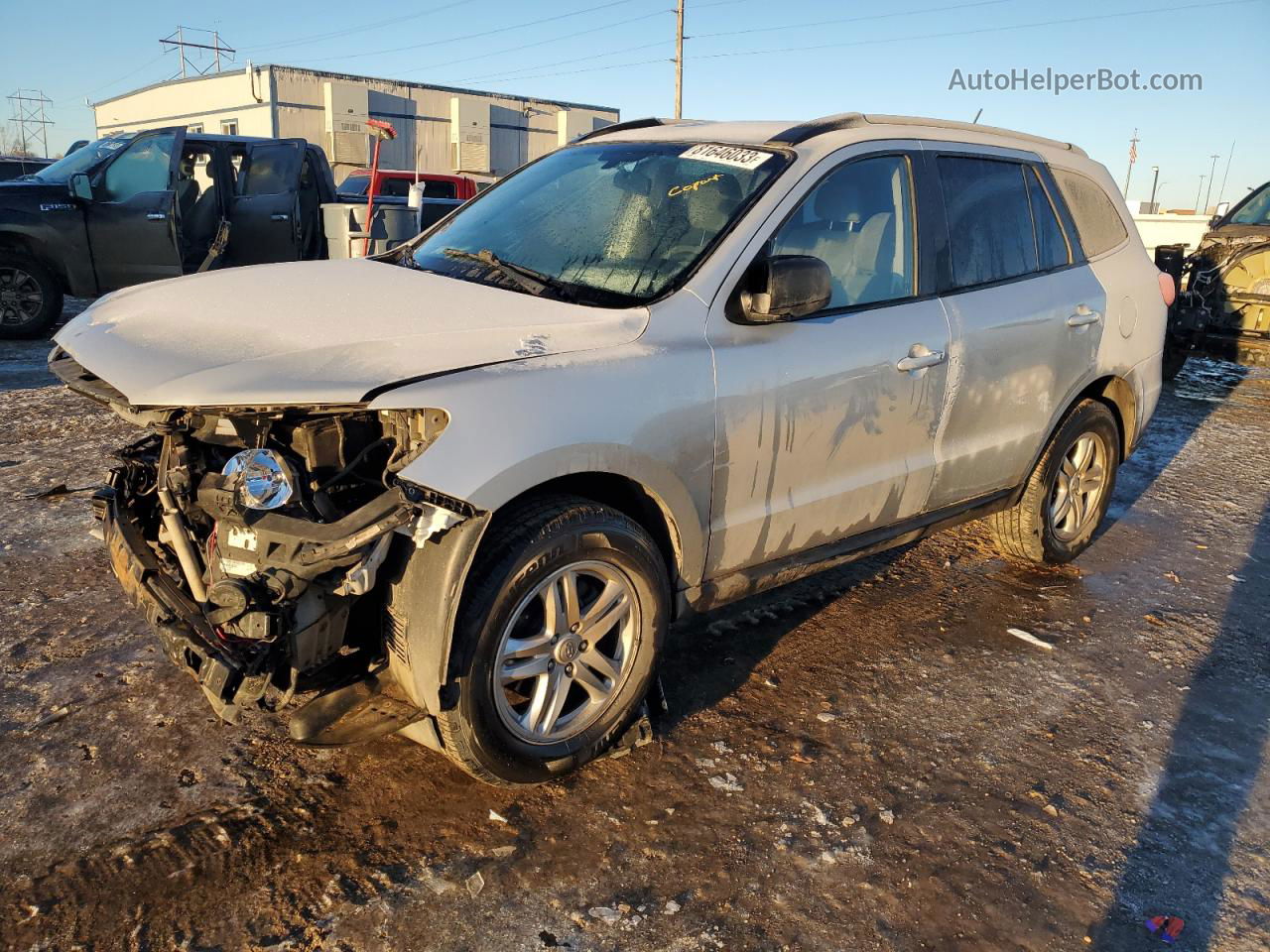 2010 Hyundai Santa Fe Gls Silver vin: 5NMSGDAB6AH364047