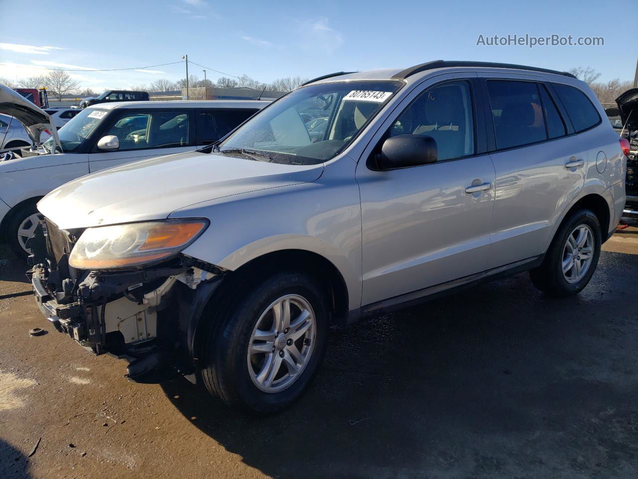 2010 Hyundai Santa Fe Gls Silver vin: 5NMSGDAB7AH344888