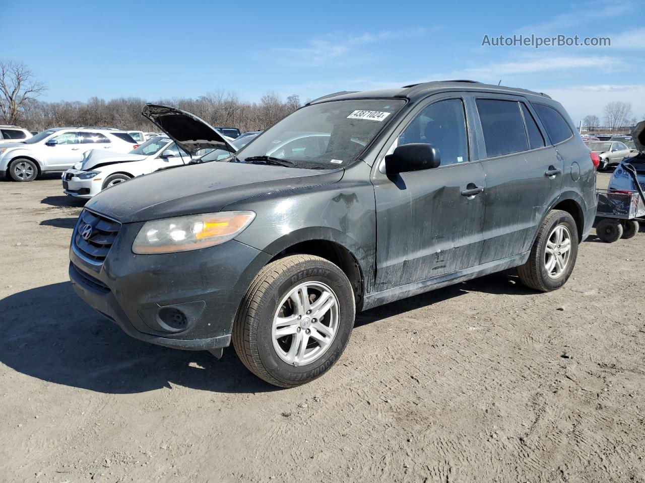 2010 Hyundai Santa Fe Gls Черный vin: 5NMSGDAB7AH366101