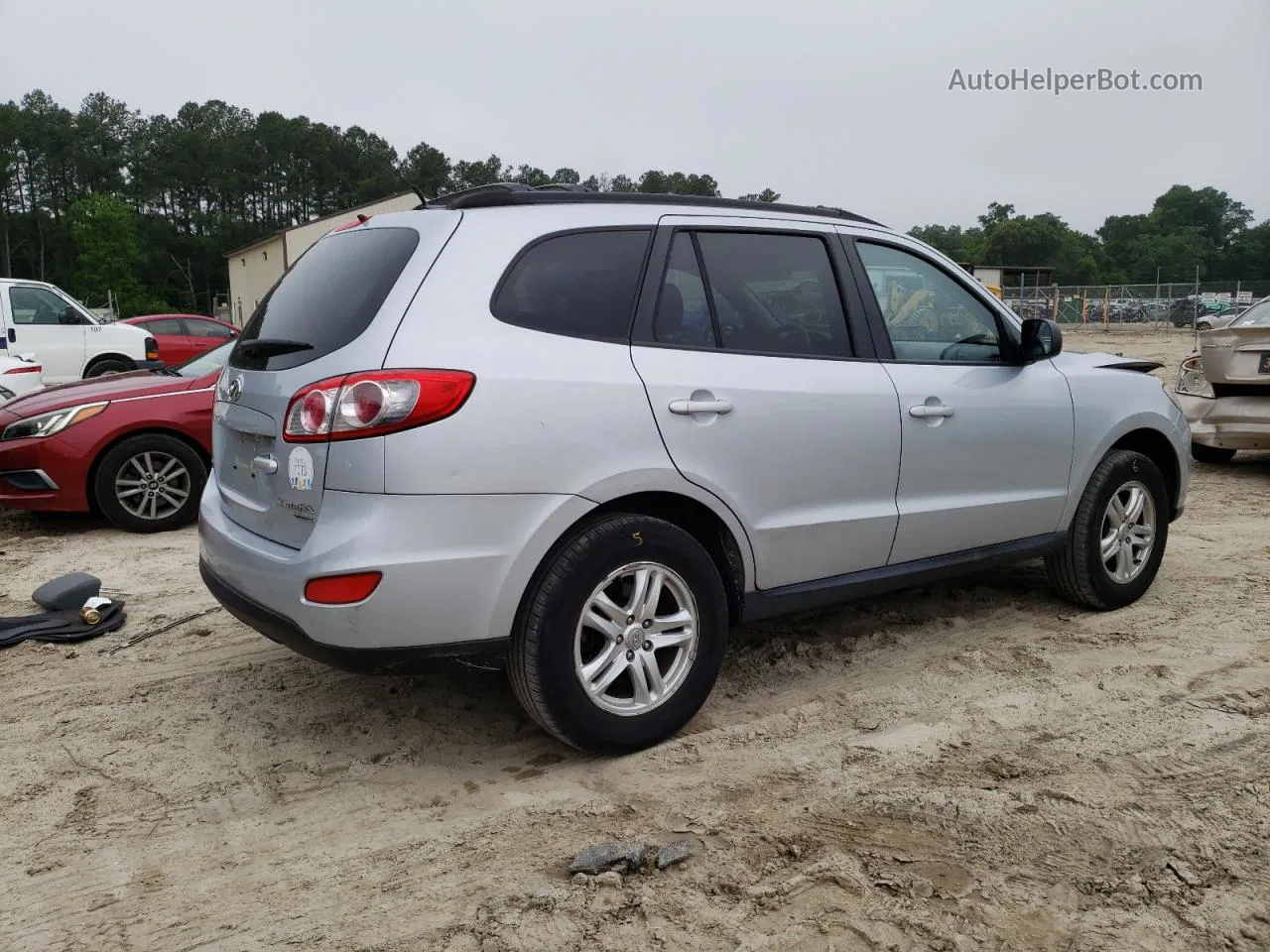 2010 Hyundai Santa Fe Gls Silver vin: 5NMSGDAB9AH334198