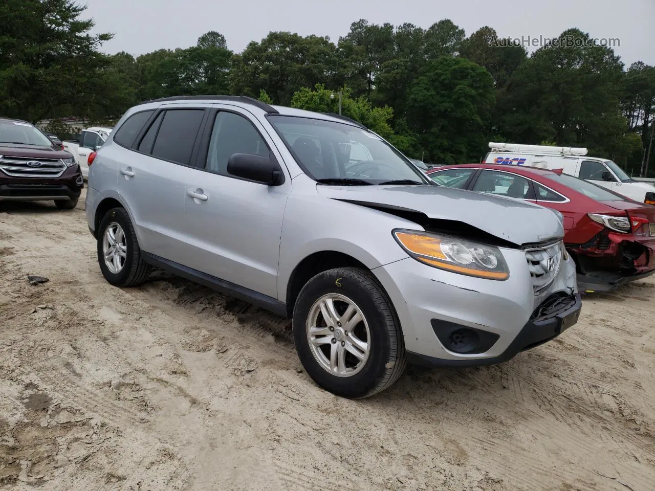 2010 Hyundai Santa Fe Gls Silver vin: 5NMSGDAB9AH334198