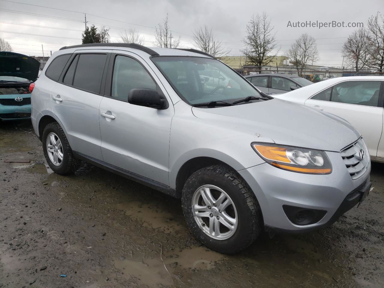 2010 Hyundai Santa Fe Gls Silver vin: 5NMSGDABXAH404548