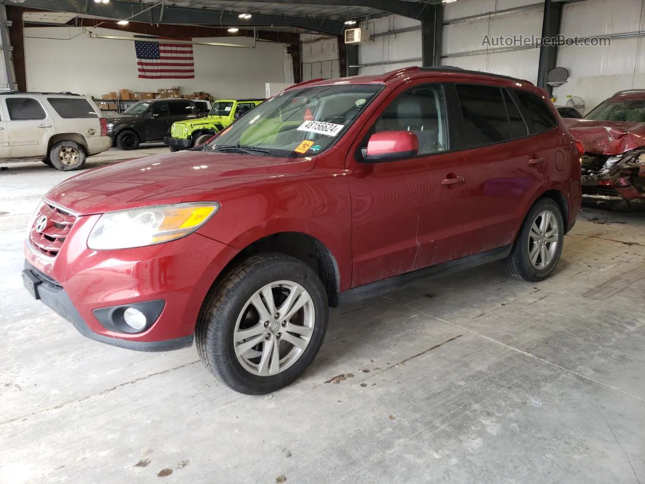 2010 Hyundai Santa Fe Se Maroon vin: 5NMSH4AG0AH382763