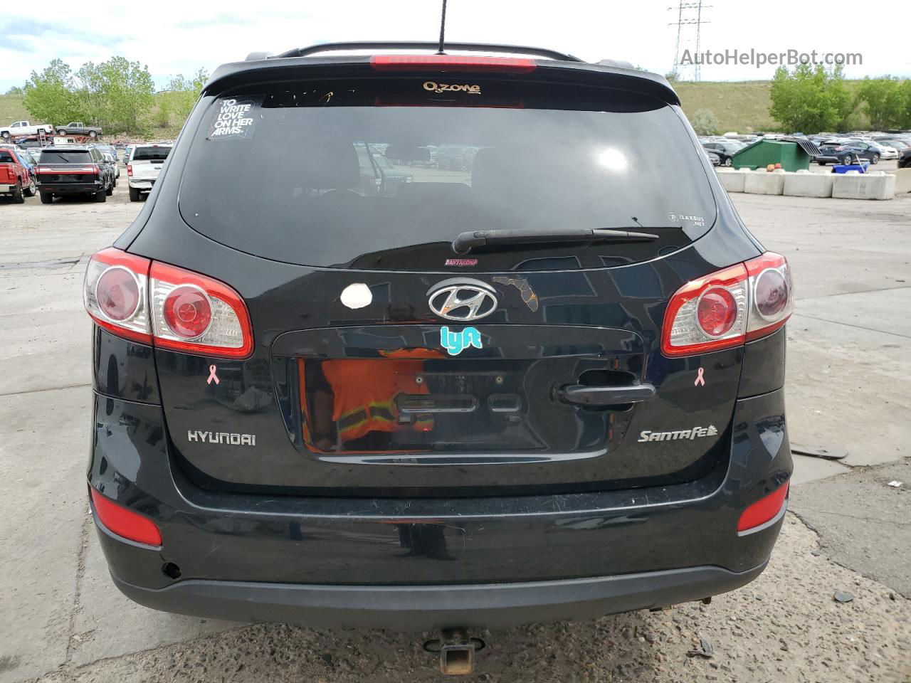 2010 Hyundai Santa Fe Se Black vin: 5NMSH4AG1AH393027