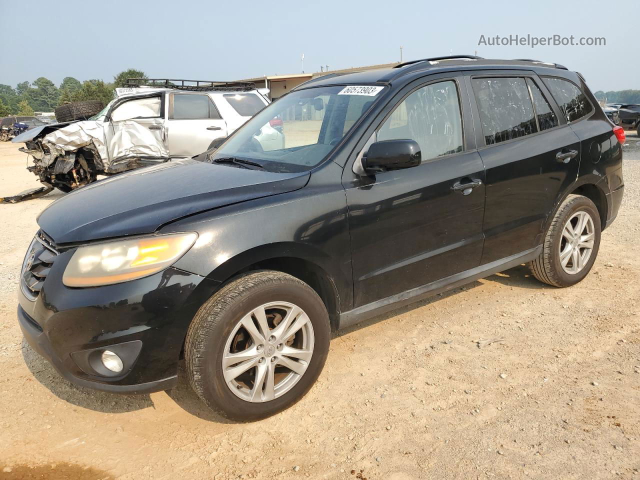 2010 Hyundai Santa Fe Se Black vin: 5NMSH4AG1AH393447