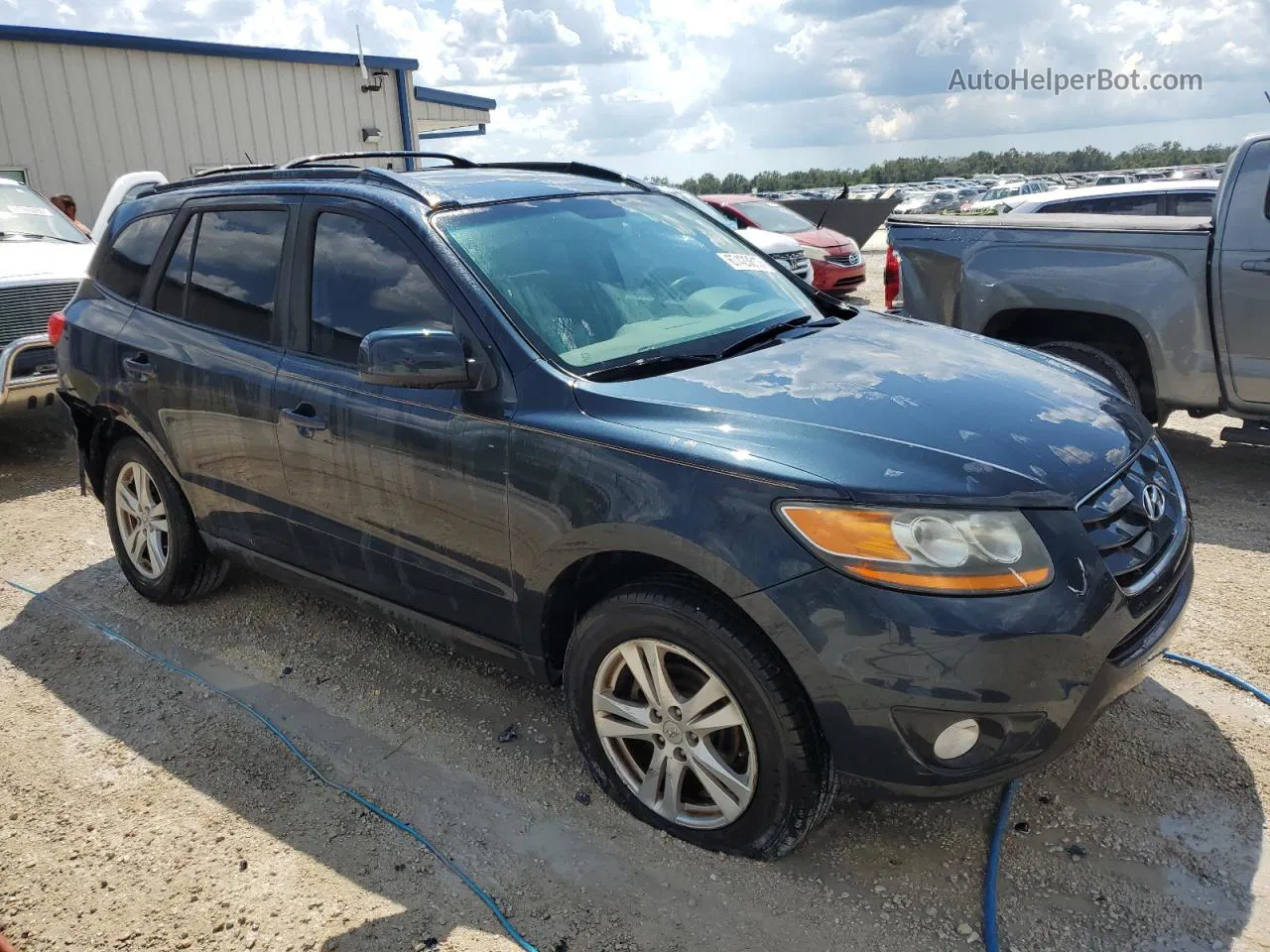 2010 Hyundai Santa Fe Se Синий vin: 5NMSH4AG2AH350963