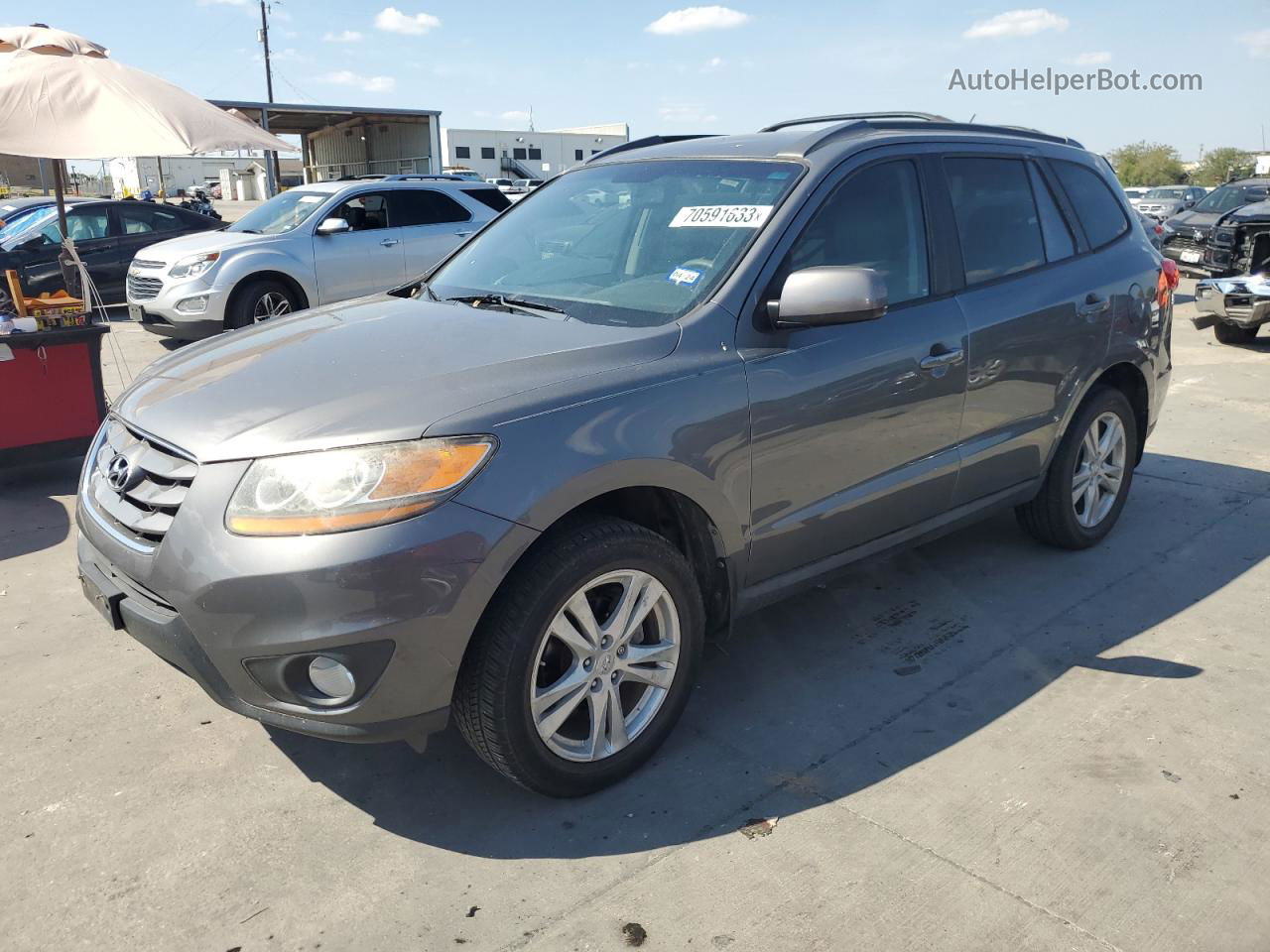 2010 Hyundai Santa Fe Se Gray vin: 5NMSH4AG2AH374387