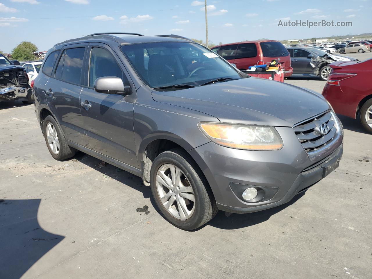 2010 Hyundai Santa Fe Se Gray vin: 5NMSH4AG2AH374387