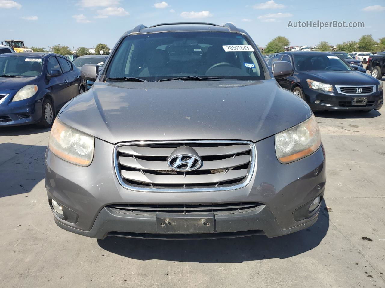 2010 Hyundai Santa Fe Se Gray vin: 5NMSH4AG2AH374387