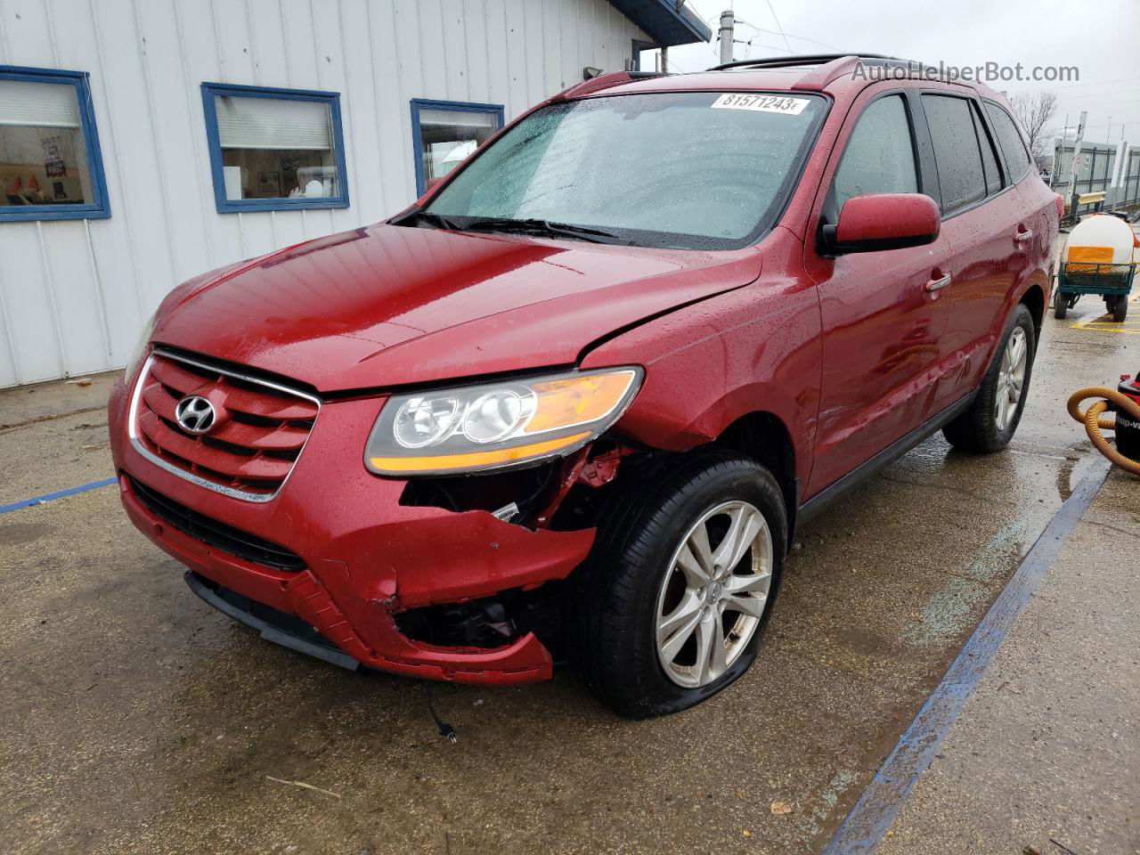 2010 Hyundai Santa Fe Limited Burgundy vin: 5NMSK3ABXAH374069