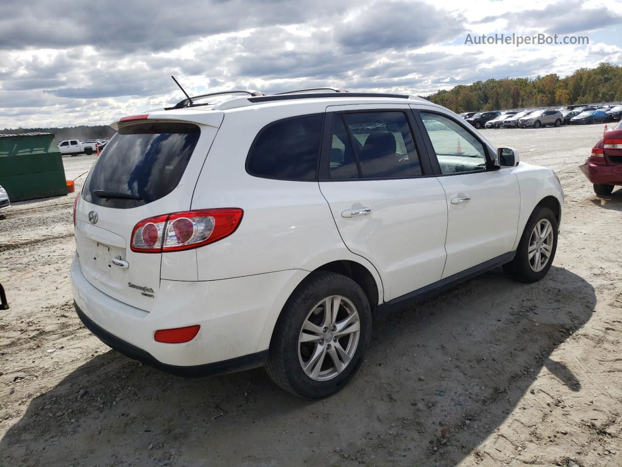 2010 Hyundai Santa Fe Limited White vin: 5NMSK4AG1AH360899