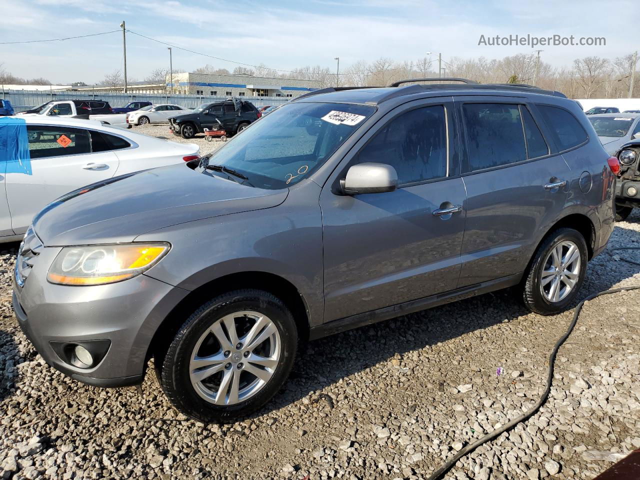 2010 Hyundai Santa Fe Limited Gray vin: 5NMSK4AG6AH388620