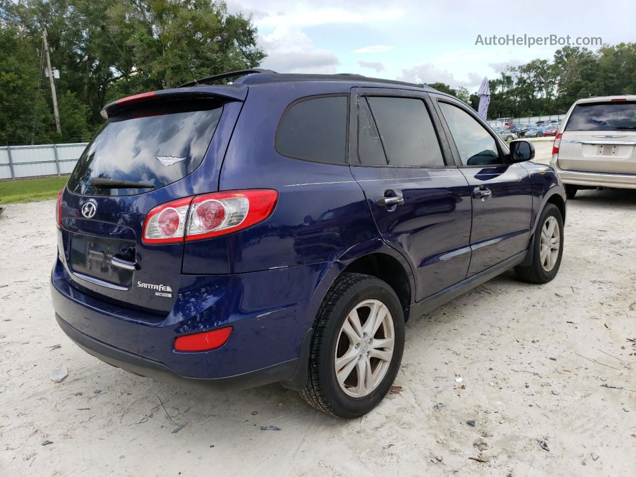 2010 Hyundai Santa Fe Limited Blue vin: 5NMSK4AG8AH375223