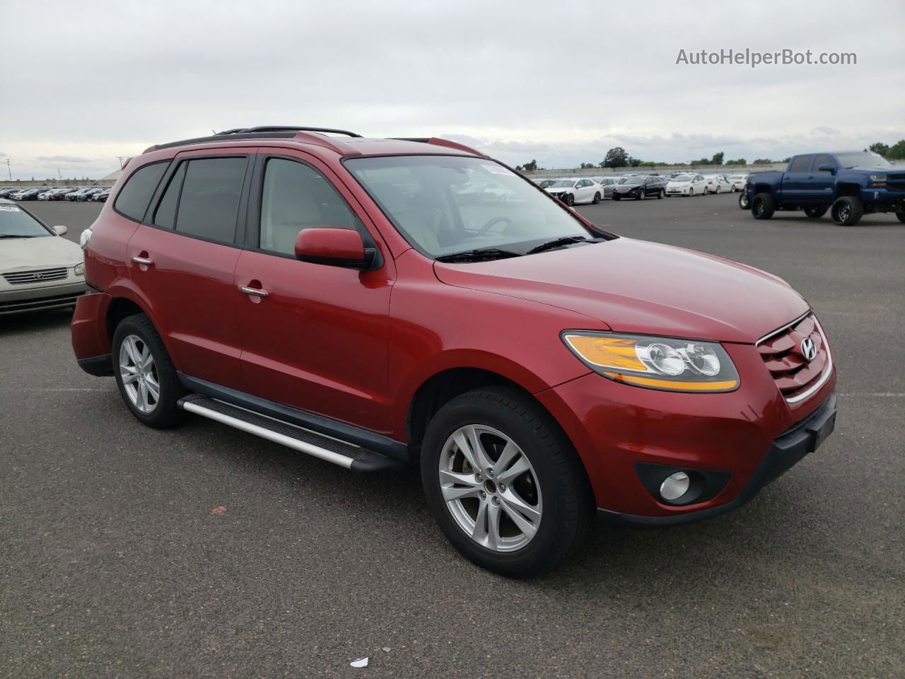 2010 Hyundai Santa Fe Limited Burgundy vin: 5NMSK4AGXAH355149