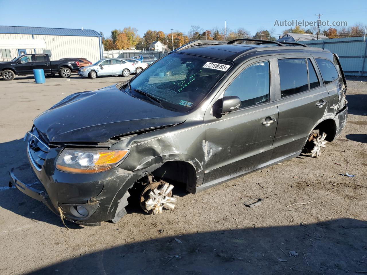 2010 Hyundai Santa Fe Limited Серый vin: 5NMSKDAG0AH354706