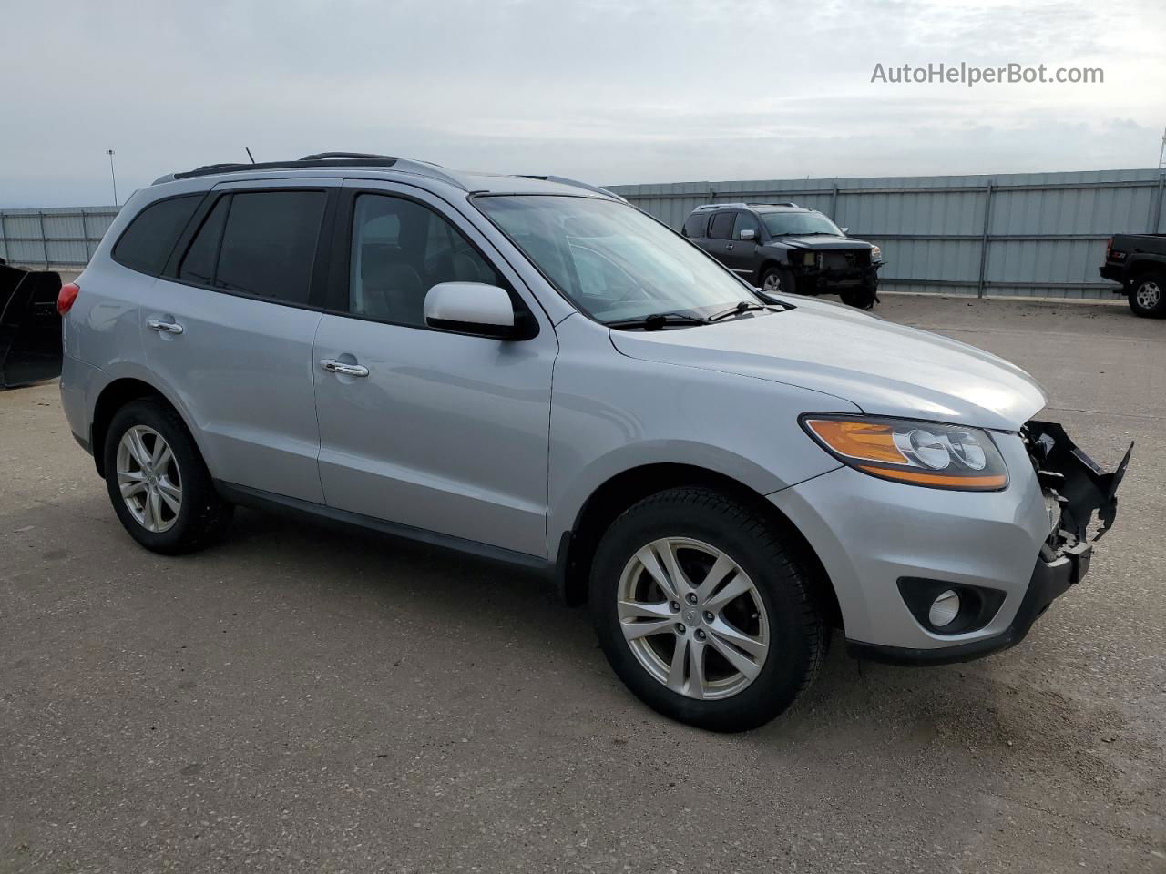 2010 Hyundai Santa Fe Limited Серебряный vin: 5NMSKDAG3AH378210