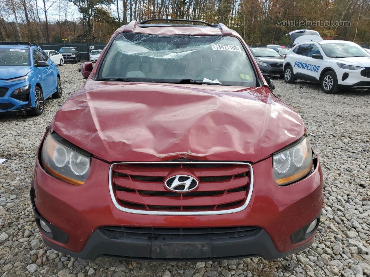 2010 Hyundai Santa Fe Limited Maroon vin: 5NMSKDAG6AH341944