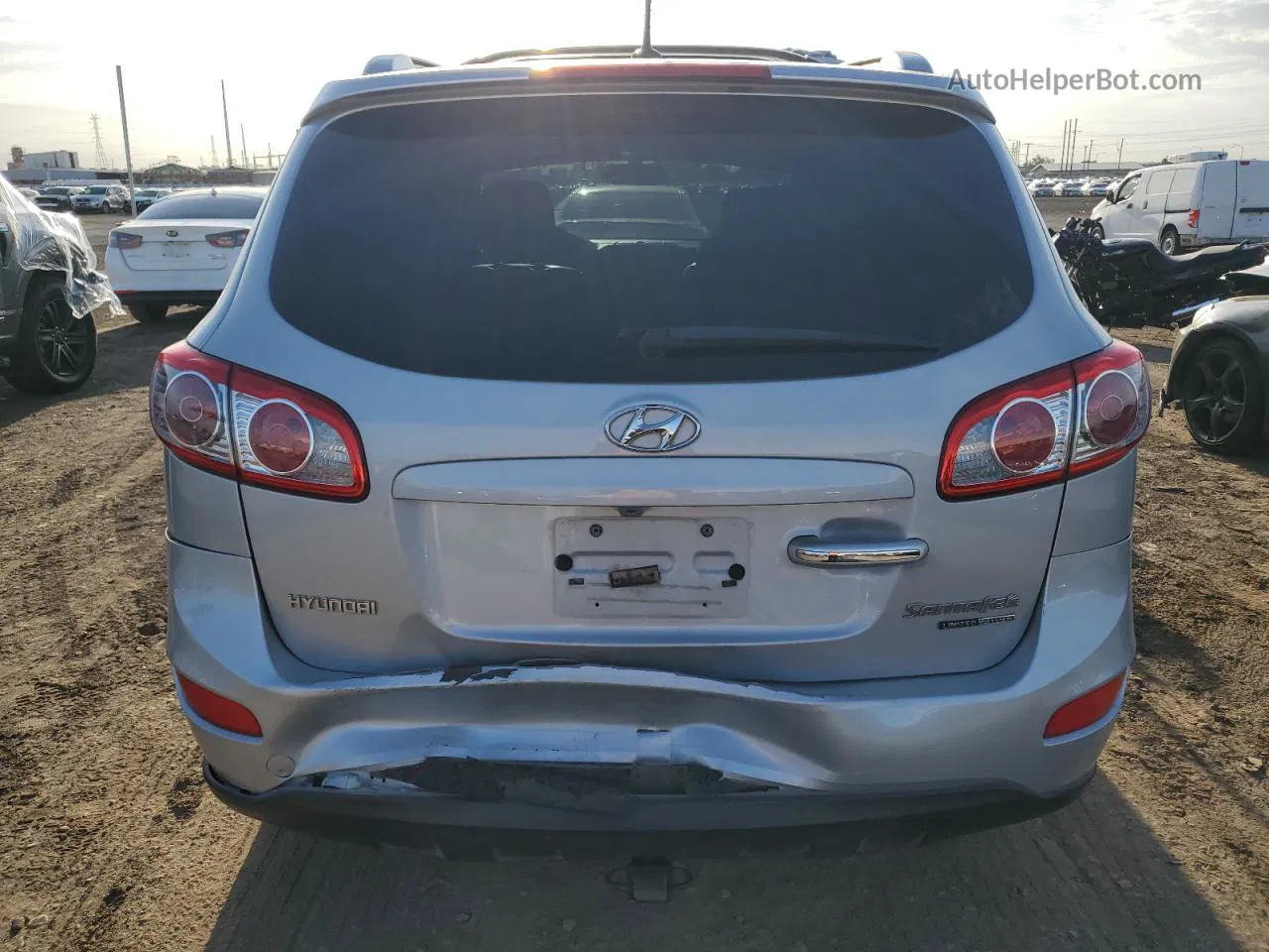 2010 Hyundai Santa Fe Limited Silver vin: 5NMSKDAG6AH386611