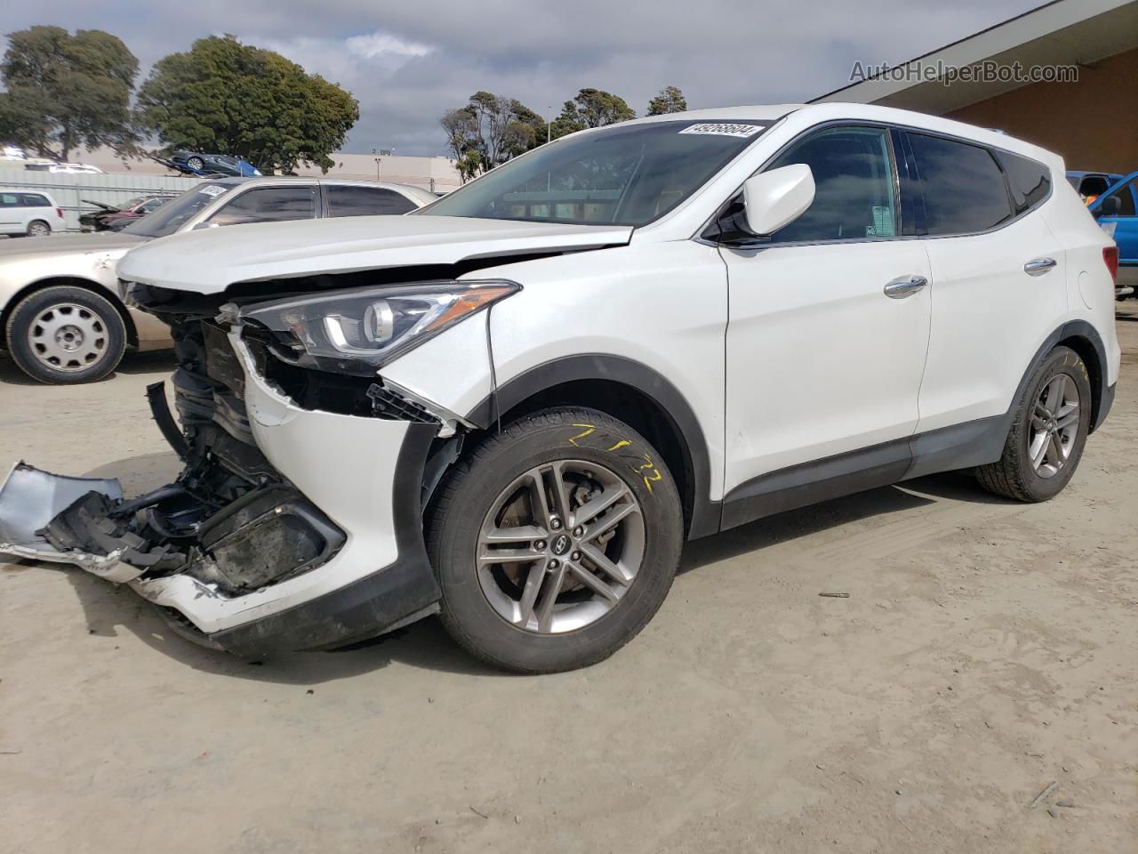 2018 Hyundai Santa Fe Sport  White vin: 5NMZT3LB0JH069656