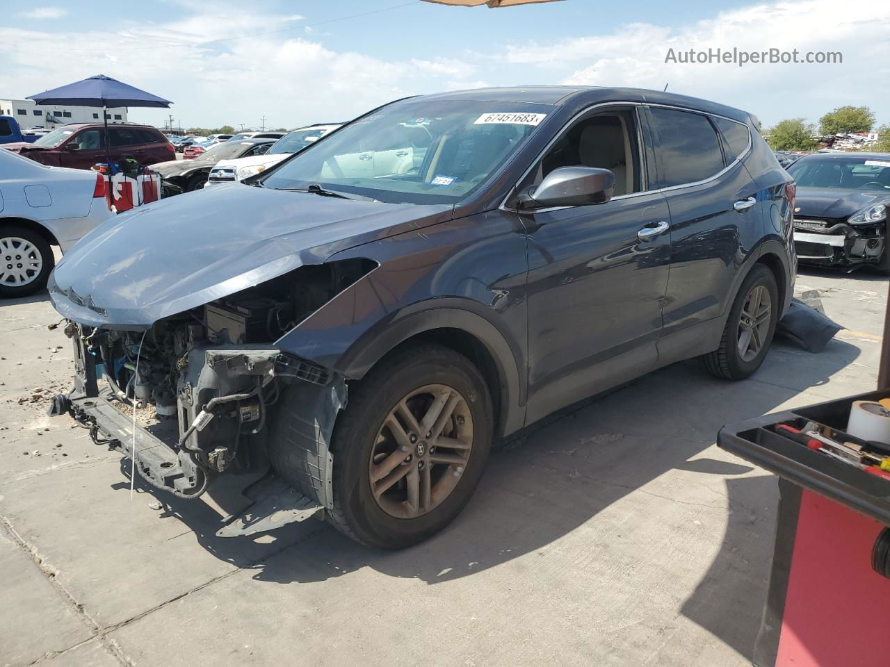 2018 Hyundai Santa Fe Sport  Blue vin: 5NMZT3LB0JH095416