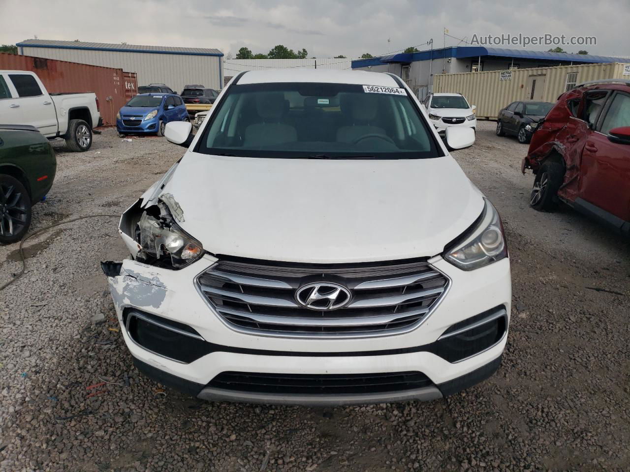 2018 Hyundai Santa Fe Sport  White vin: 5NMZT3LB1JH101174