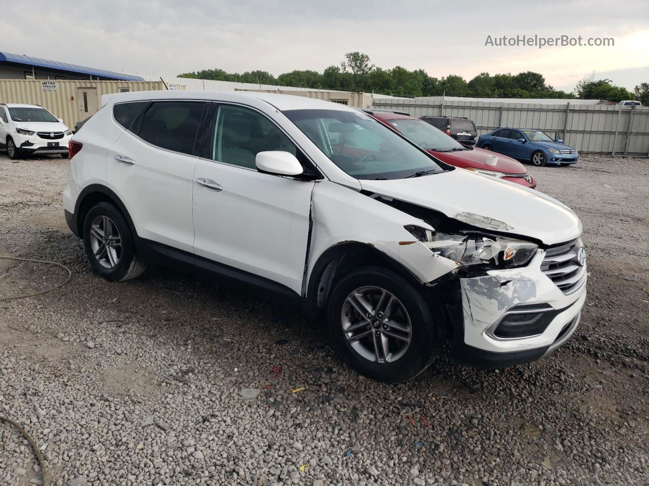 2018 Hyundai Santa Fe Sport  White vin: 5NMZT3LB1JH101174