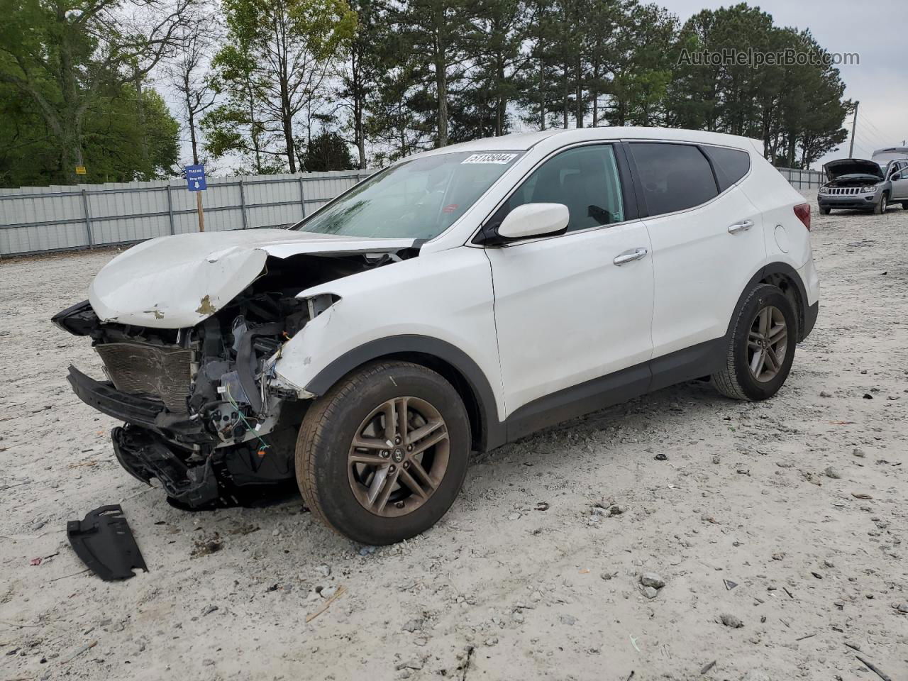 2018 Hyundai Santa Fe Sport  White vin: 5NMZT3LB4JH071667