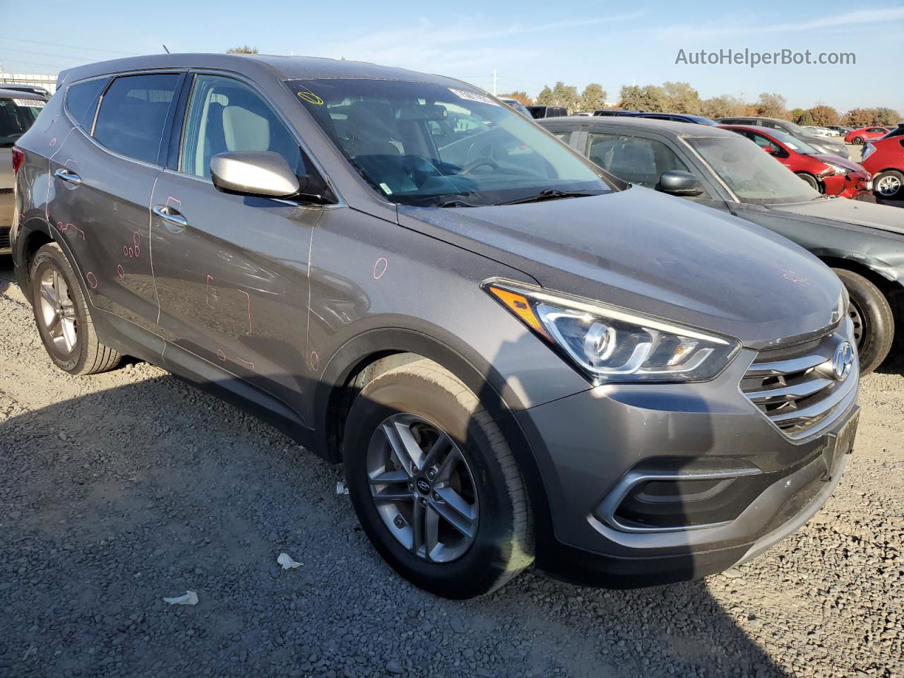 2018 Hyundai Santa Fe Sport  Gray vin: 5NMZT3LB5JH095069