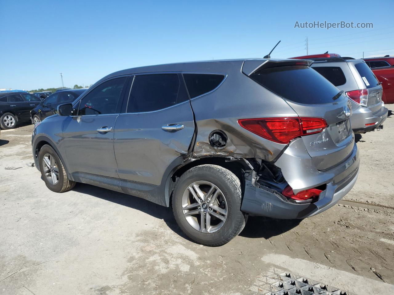 2018 Hyundai Santa Fe Sport  Silver vin: 5NMZT3LB9JH092787