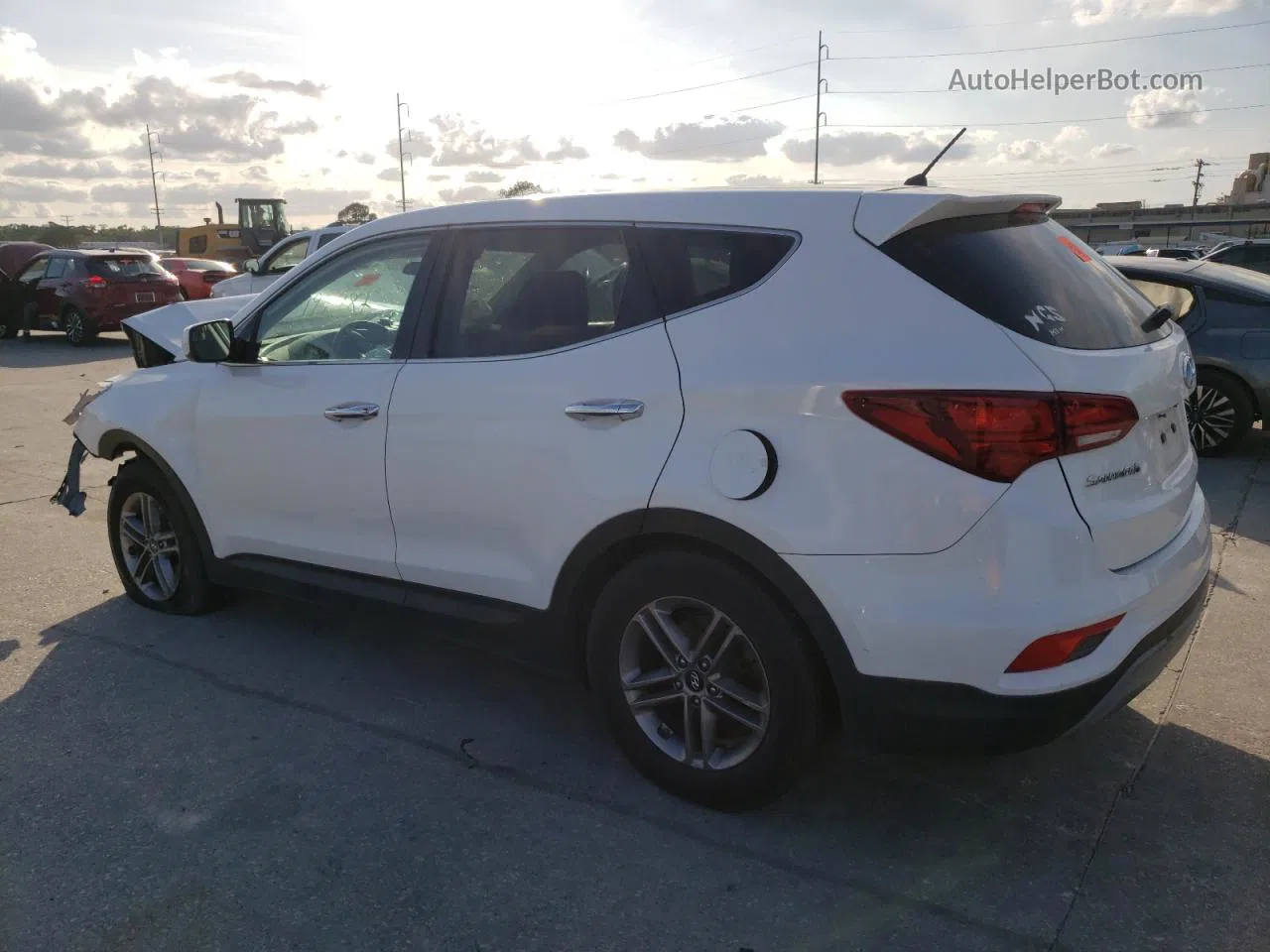 2018 Hyundai Santa Fe Sport  White vin: 5NMZT3LB9JH101181