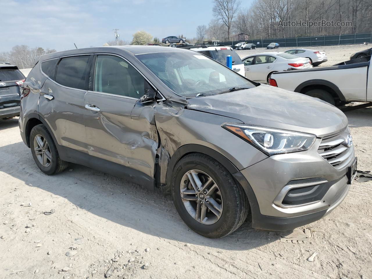 2018 Hyundai Santa Fe Sport  Gray vin: 5NMZT3LBXJH076792