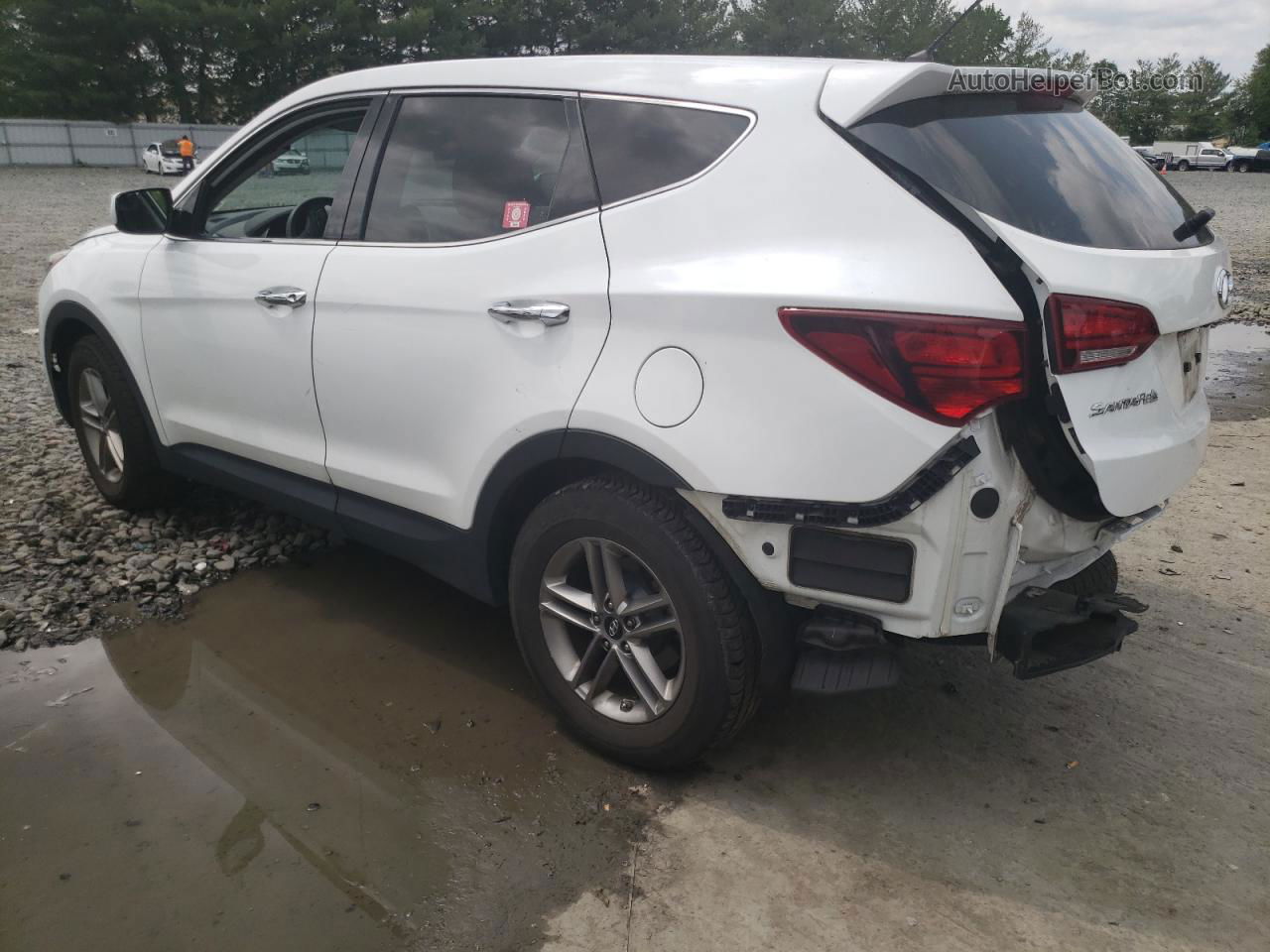 2018 Hyundai Santa Fe Sport  White vin: 5NMZTDLB1JH072362