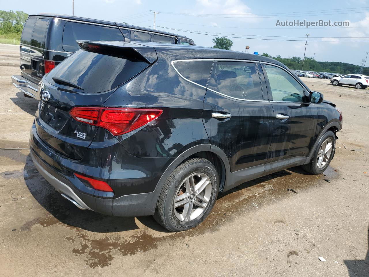 2018 Hyundai Santa Fe Sport  Black vin: 5NMZTDLB1JH091655