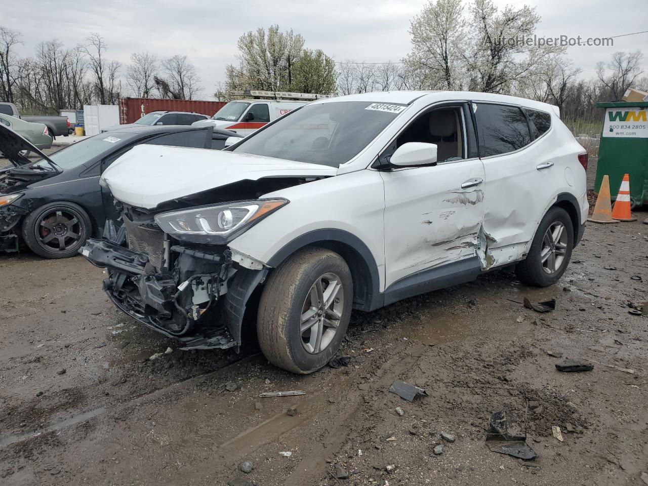 2018 Hyundai Santa Fe Sport  White vin: 5NMZTDLB2JH106969