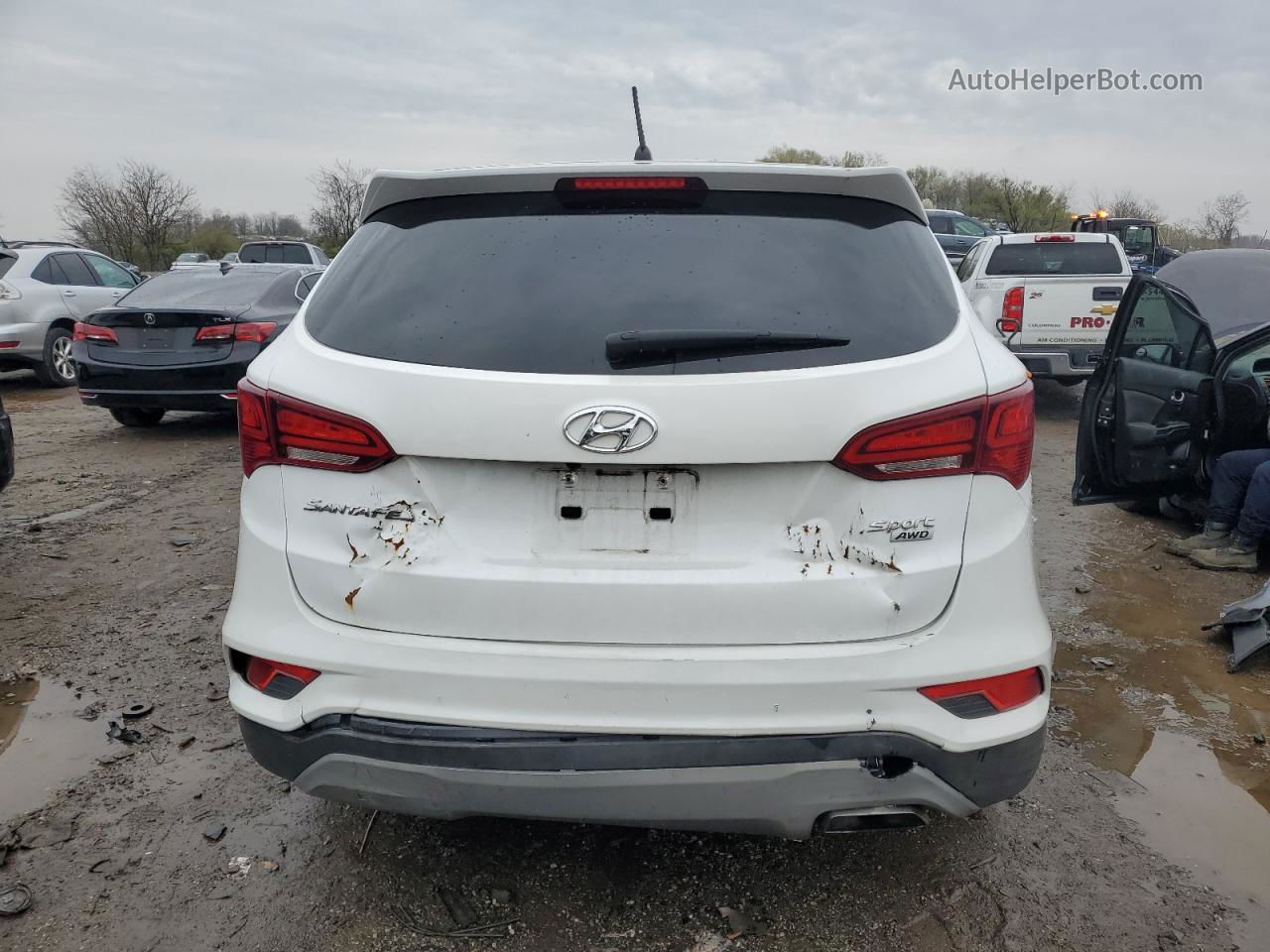 2018 Hyundai Santa Fe Sport  White vin: 5NMZTDLB2JH106969