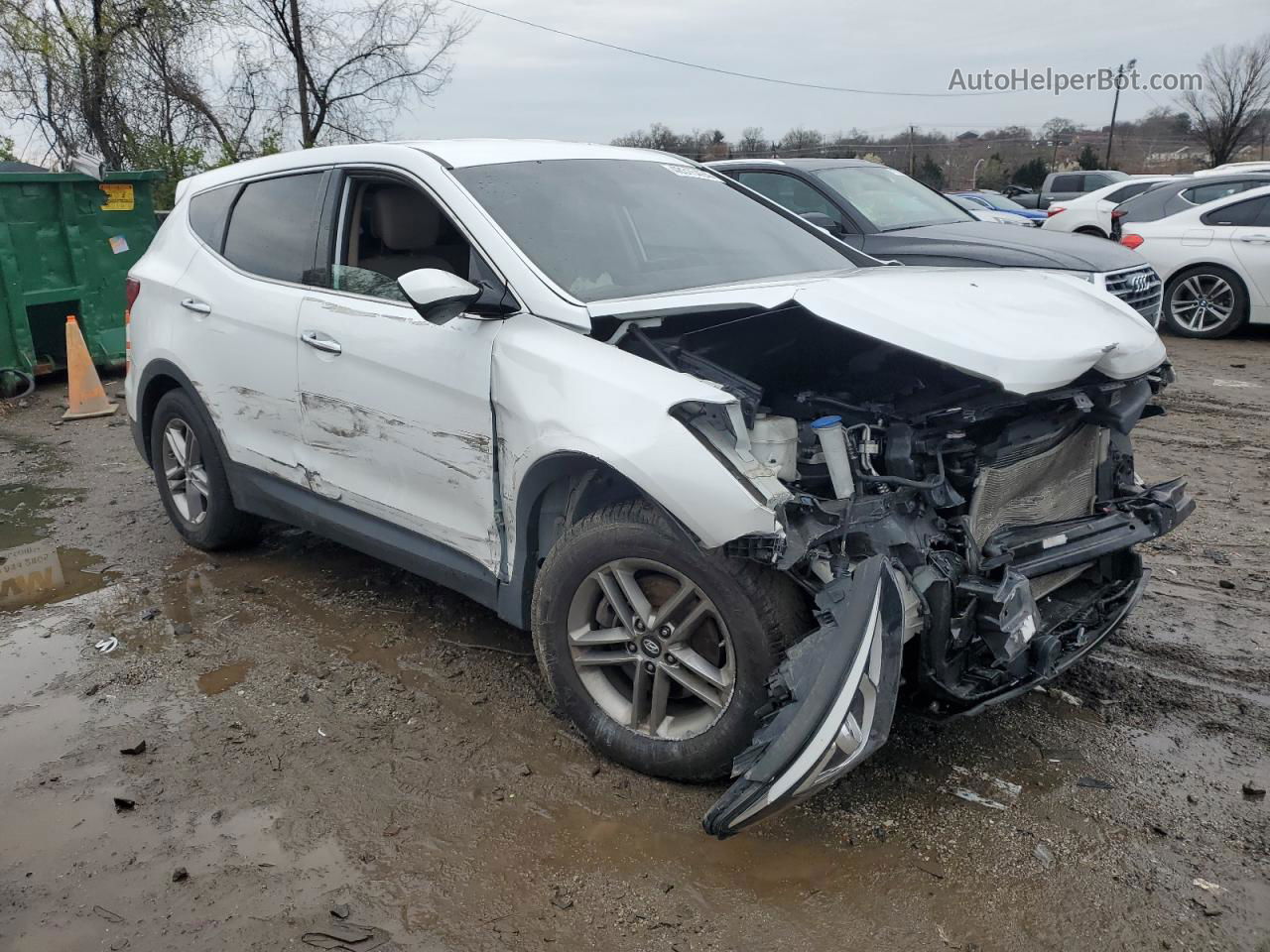 2018 Hyundai Santa Fe Sport  White vin: 5NMZTDLB2JH106969