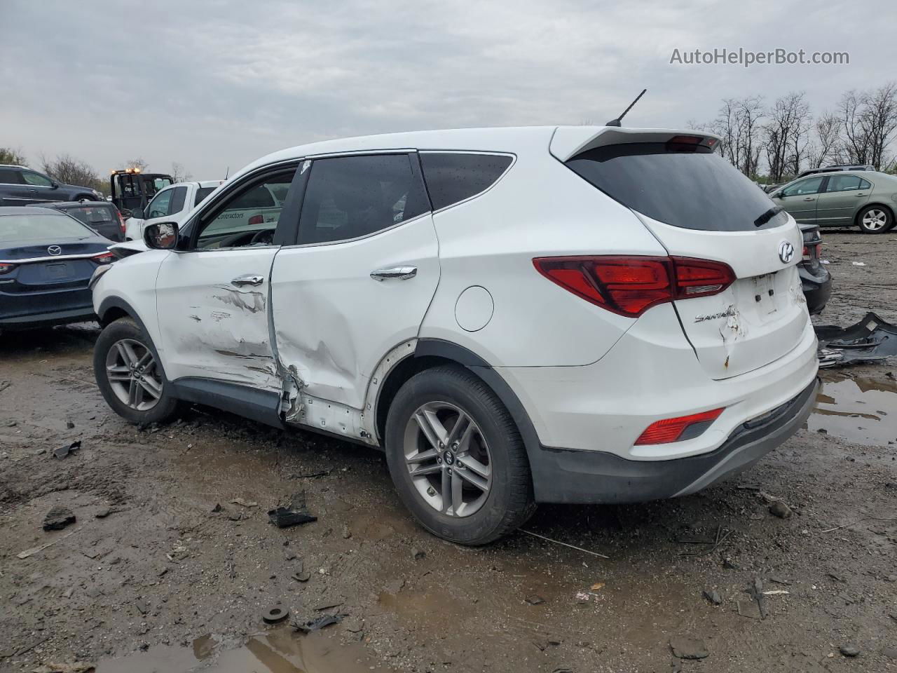 2018 Hyundai Santa Fe Sport  White vin: 5NMZTDLB2JH106969