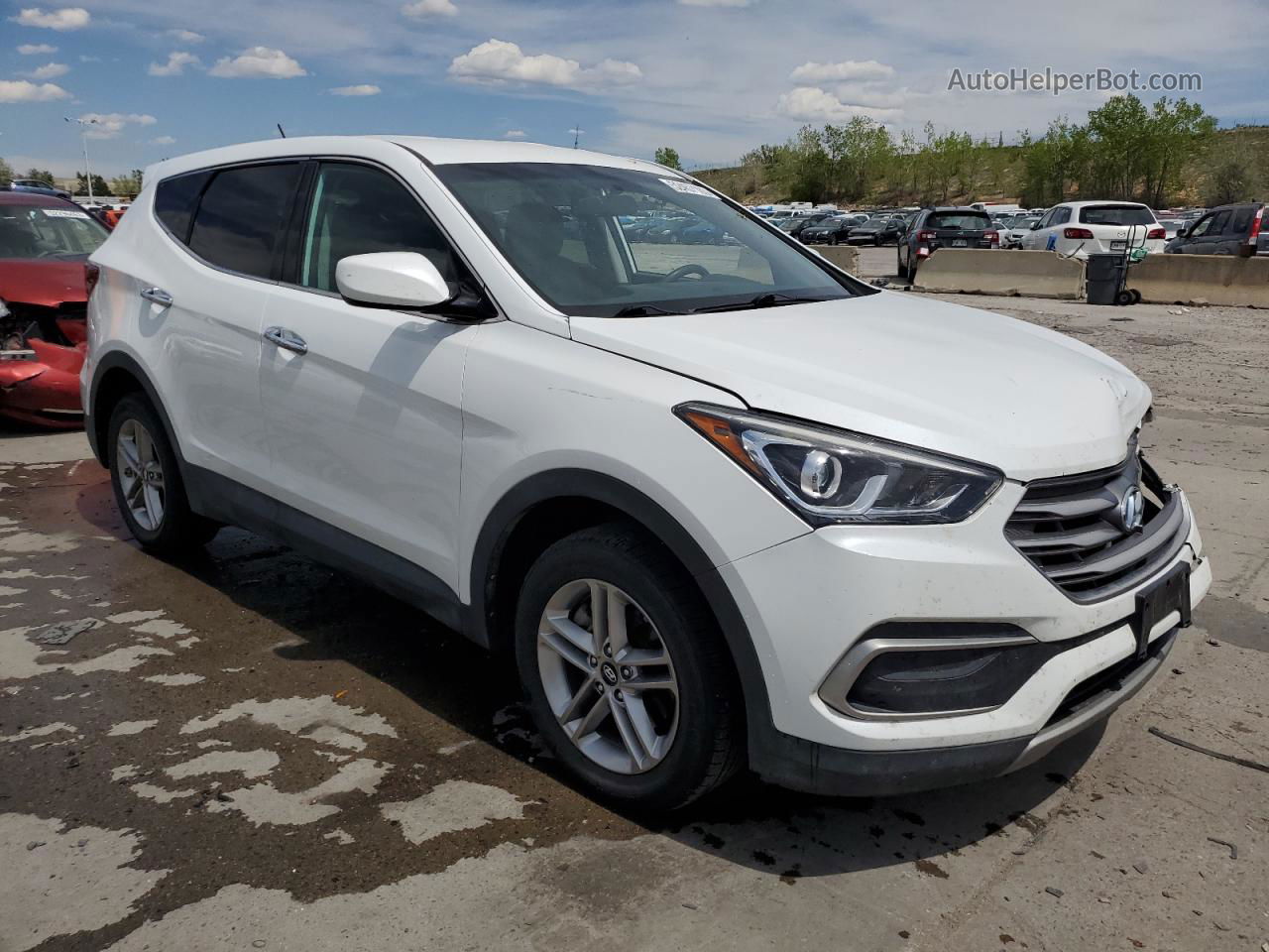 2018 Hyundai Santa Fe Sport  White vin: 5NMZTDLB5JH060327