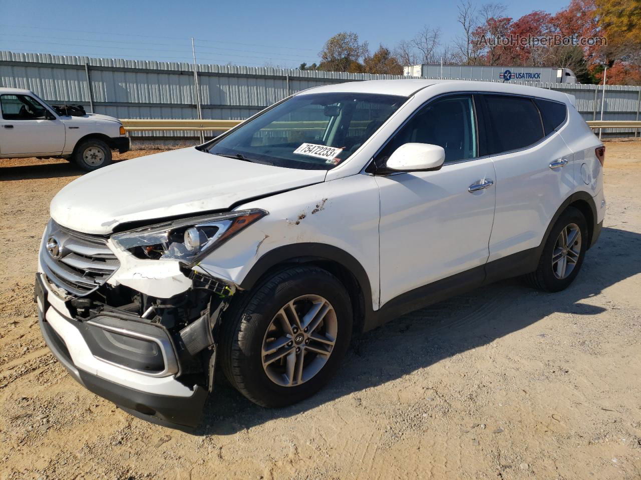 2018 Hyundai Santa Fe Sport  White vin: 5NMZTDLB6JH053483