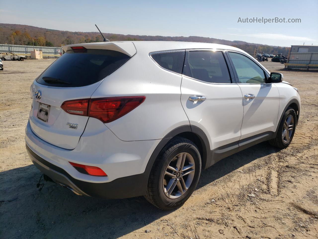 2018 Hyundai Santa Fe Sport  White vin: 5NMZTDLB6JH053483