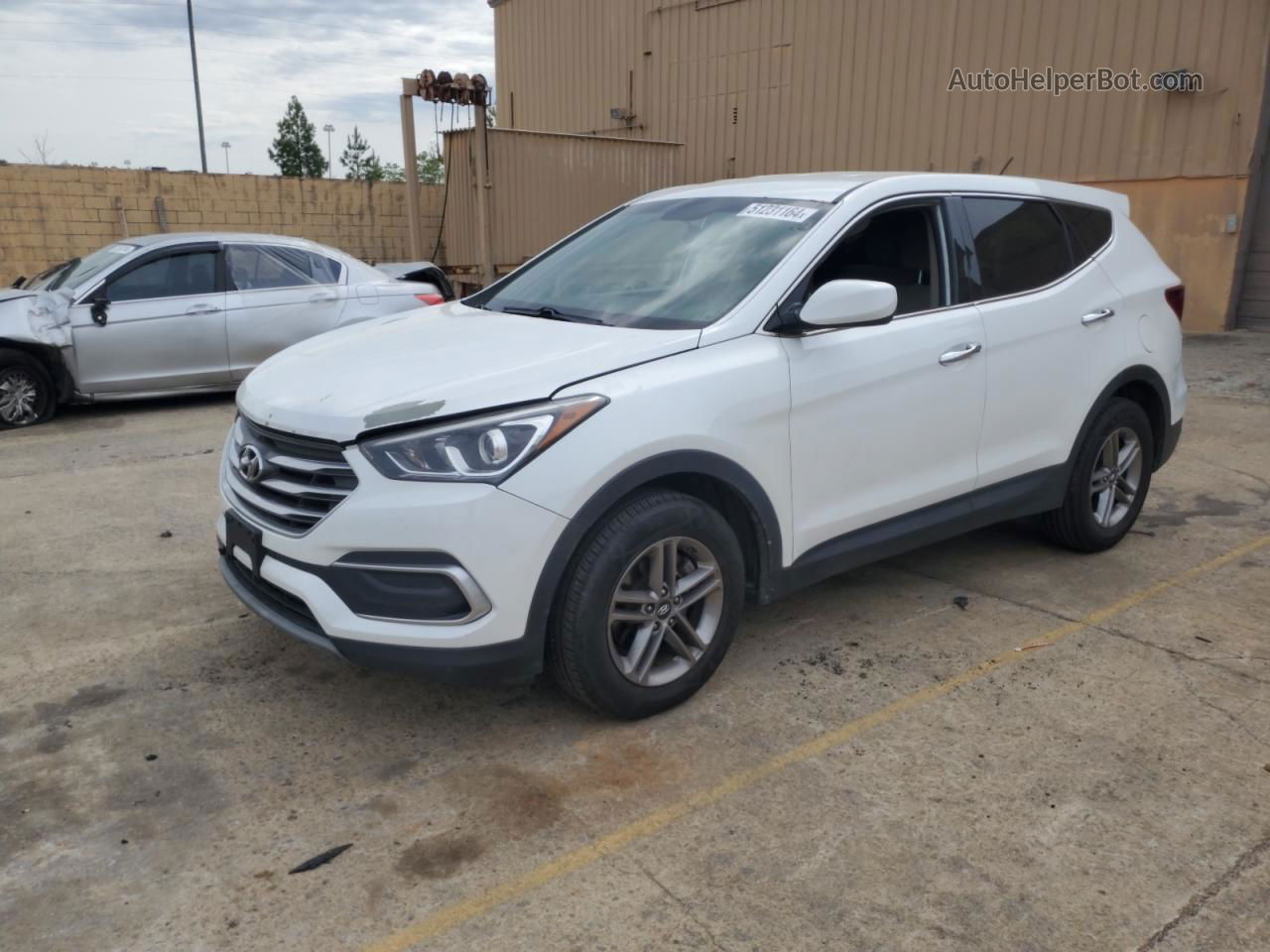 2018 Hyundai Santa Fe Sport  White vin: 5NMZTDLB6JH107977