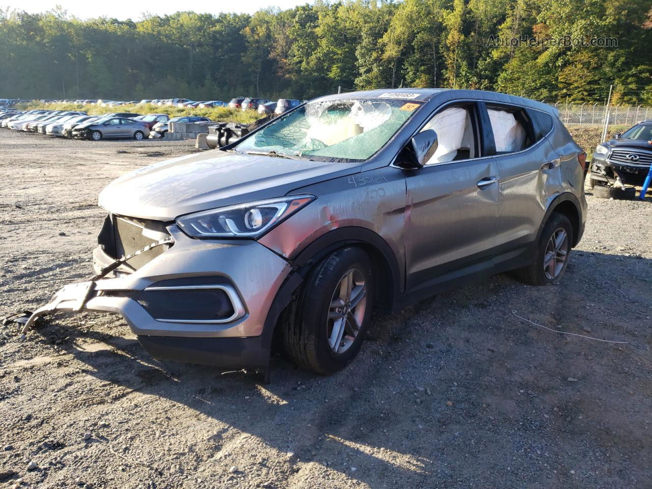 2018 Hyundai Santa Fe Sport  Серый vin: 5NMZTDLB7JH108006