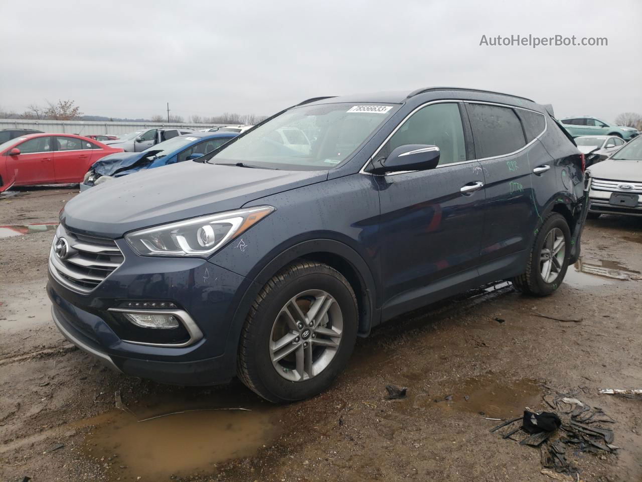 2018 Hyundai Santa Fe Sport  Синий vin: 5NMZU3LB1JH078511