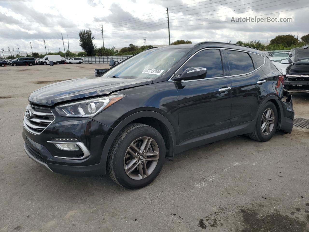 2018 Hyundai Santa Fe Sport  Черный vin: 5NMZU3LB2JH105893