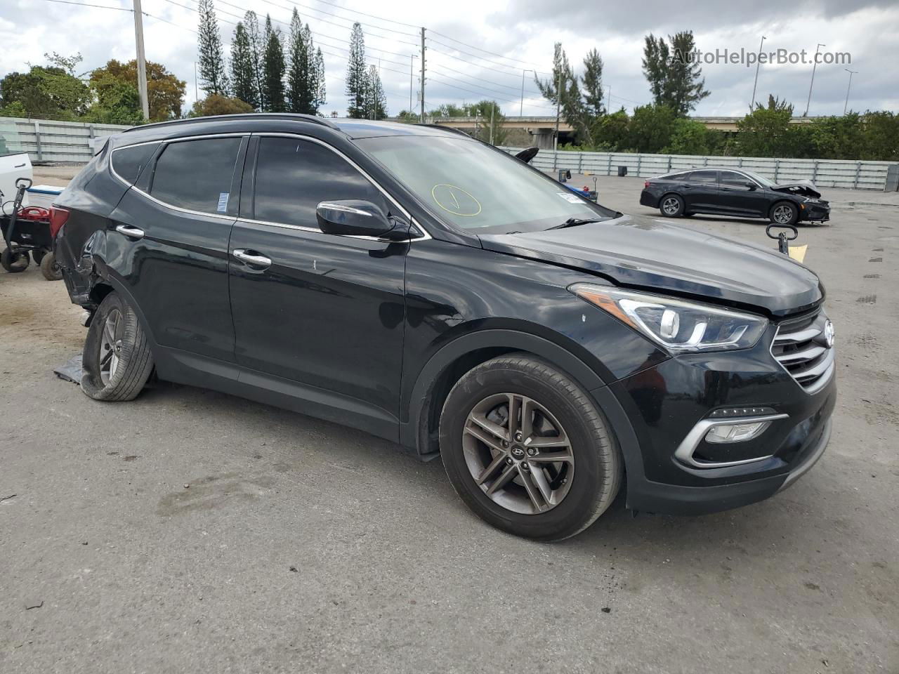 2018 Hyundai Santa Fe Sport  Черный vin: 5NMZU3LB2JH105893