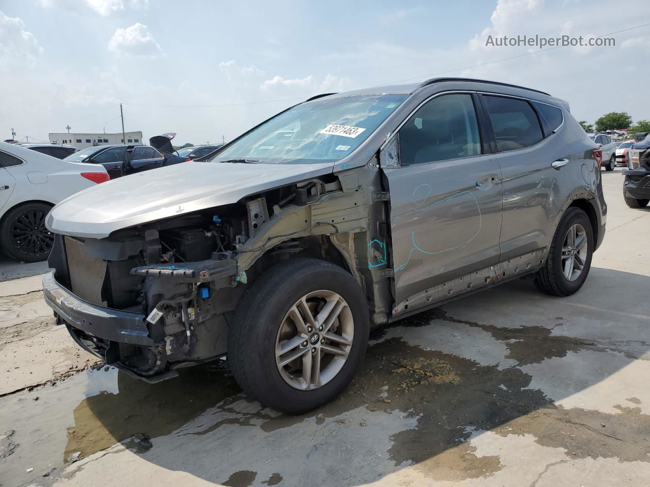 2018 Hyundai Santa Fe Sport  Gray vin: 5NMZU3LB3JH053416