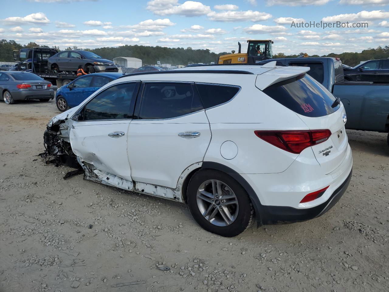 2018 Hyundai Santa Fe Sport  White vin: 5NMZU3LB3JH065890