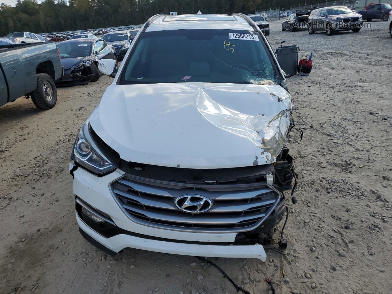 2018 Hyundai Santa Fe Sport  White vin: 5NMZU3LB3JH065890